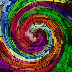 Deurstickers Evolving Spiral Color © agsandrew