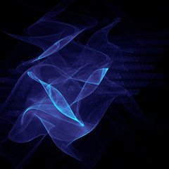 Abstract beautiful blue veil fractal background