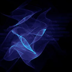 Crédence de cuisine en verre imprimé Vague abstraite Abstract beautiful blue veil fractal background