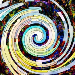 Fotobehang Illusions of Spiral Color © agsandrew