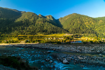 Sunrise in Uttarkashi, Uttarakhand - Sunrise in Himalayas