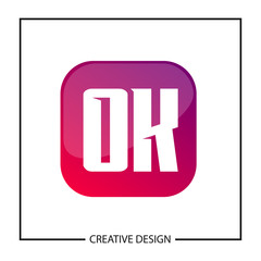 Initial Letter OK Logo Template Design Vector Illustration
