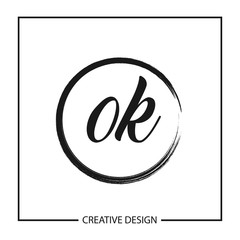 Initial Letter OK Logo Template Design Vector Illustration