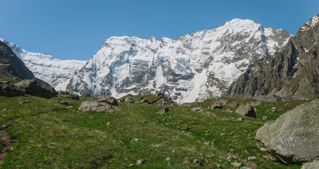 Valley in Caucasus mountains