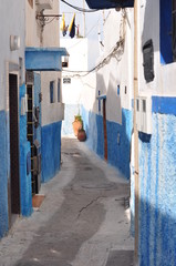 rue dans la Casbah des Ouadaias, Maroc