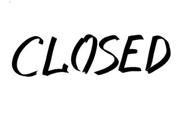 Closed - Modern calligraphy