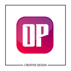 Initial Letter OP Logo Template Design Vector Illustration