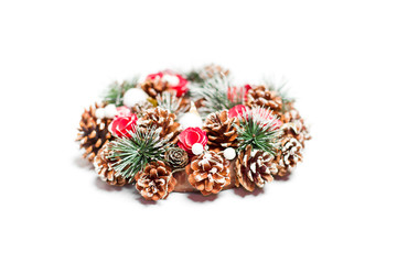 Winter and christmas wreath.