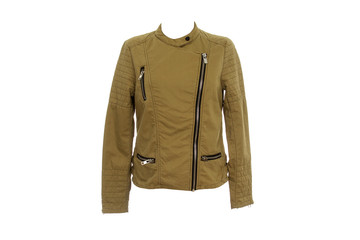 Green jacket isolated on white background. © juliko77