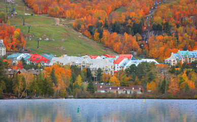 Fototapeta na wymiar Mont Tremblant resort in Quebec
