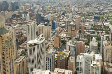 Fototapeta na wymiar aerial view of Chicago