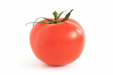 red tomato isolated on white background