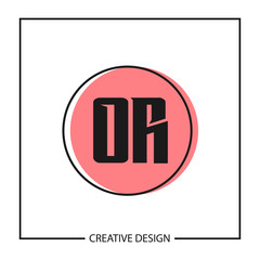 Initial Letter OR Logo Template Design Vector Illustration