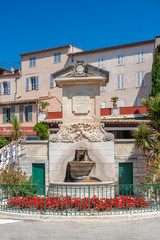 Fountain on the Place Neuve in Grimaud-Village