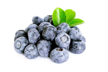 Blueberries isolated on white background


