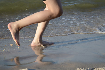 walk on the sea sand 
