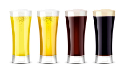 Beer glasses mockups. Version