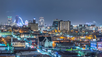 Fototapeta na wymiar St. Louis night cityscape
