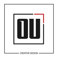 Initial Letter OU Logo Template Design Vector Illustration