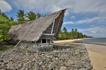 Fototapeta na wymiar Traditional building Yap, Micronesia