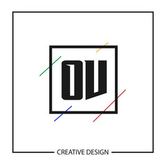 Initial Letter OV Logo Template Design Vector Illustration