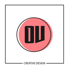 Initial Letter OV Logo Template Design Vector Illustration