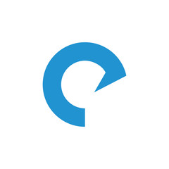 letter c curves motion logo vector 