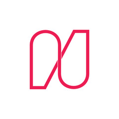 letter n infinity lines logo 