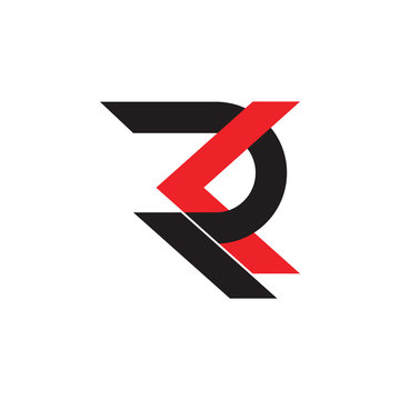 Abstract Letter Rk Geometric Logo 