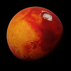 Obraz na płótnie Canvas planet Mars during the Martian winter
