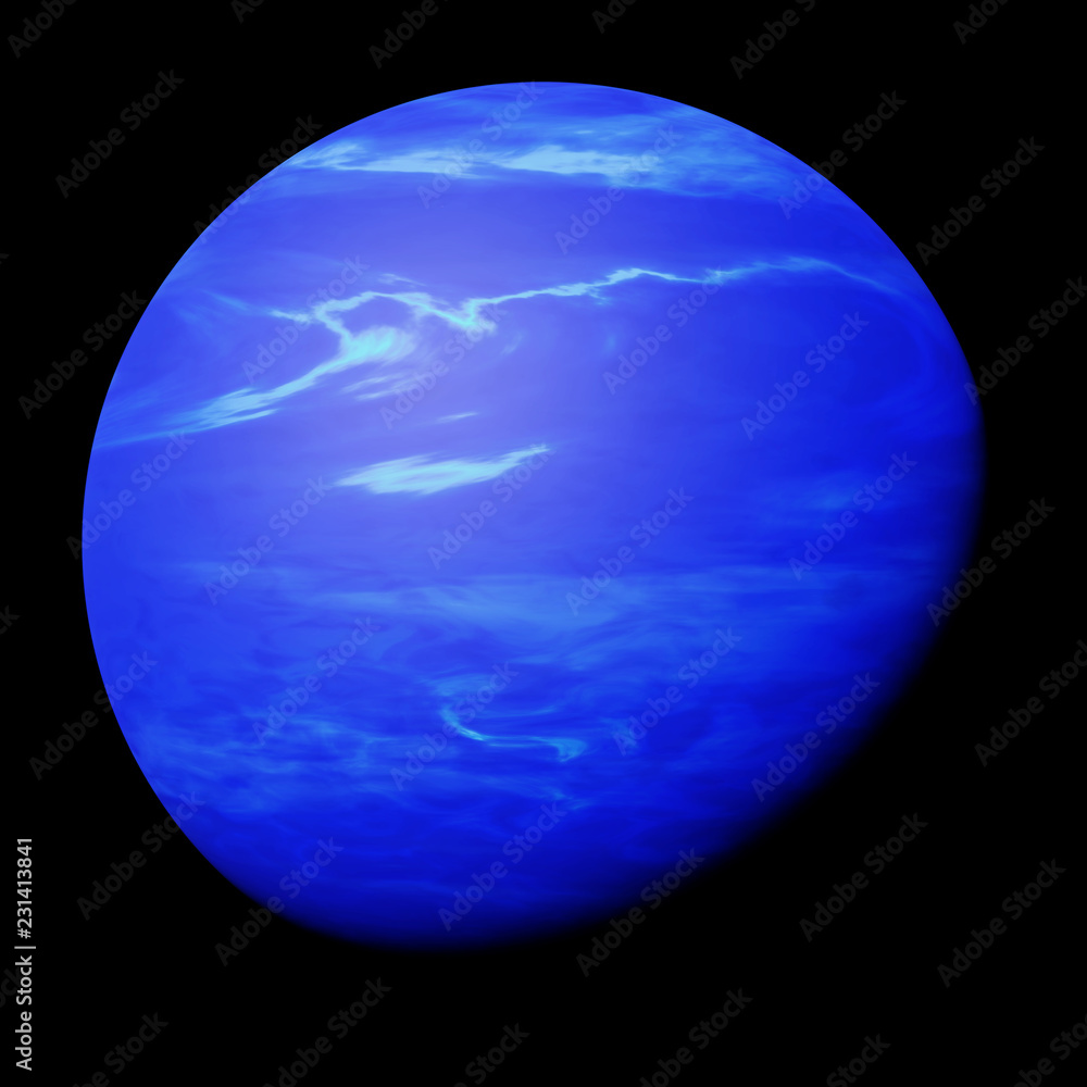 Canvas Prints planet neptune, part of the solar system isolated on black background