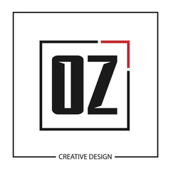 Initial Letter OZ Logo Template Design Vector Illustration