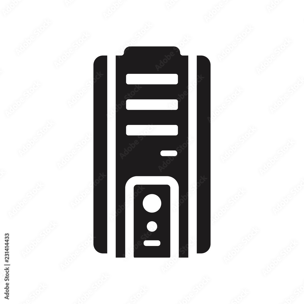 Poster system unit icon. trendy system unit logo concept on white background from hardware collection