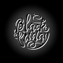 Obraz premium Black friday lettering vector