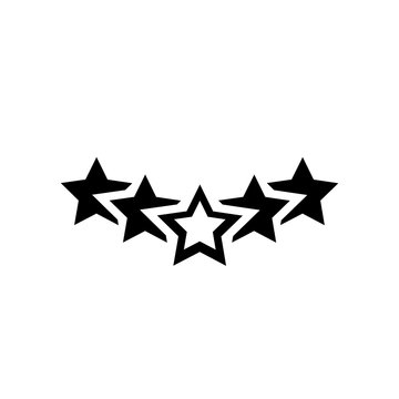 Five stars icon. Trendy Five stars logo concept on white background from Hotel and Restaurant collection