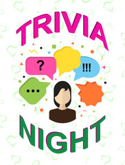 Speech Bubble Vector Icons for Trivia Game or Guiz Show