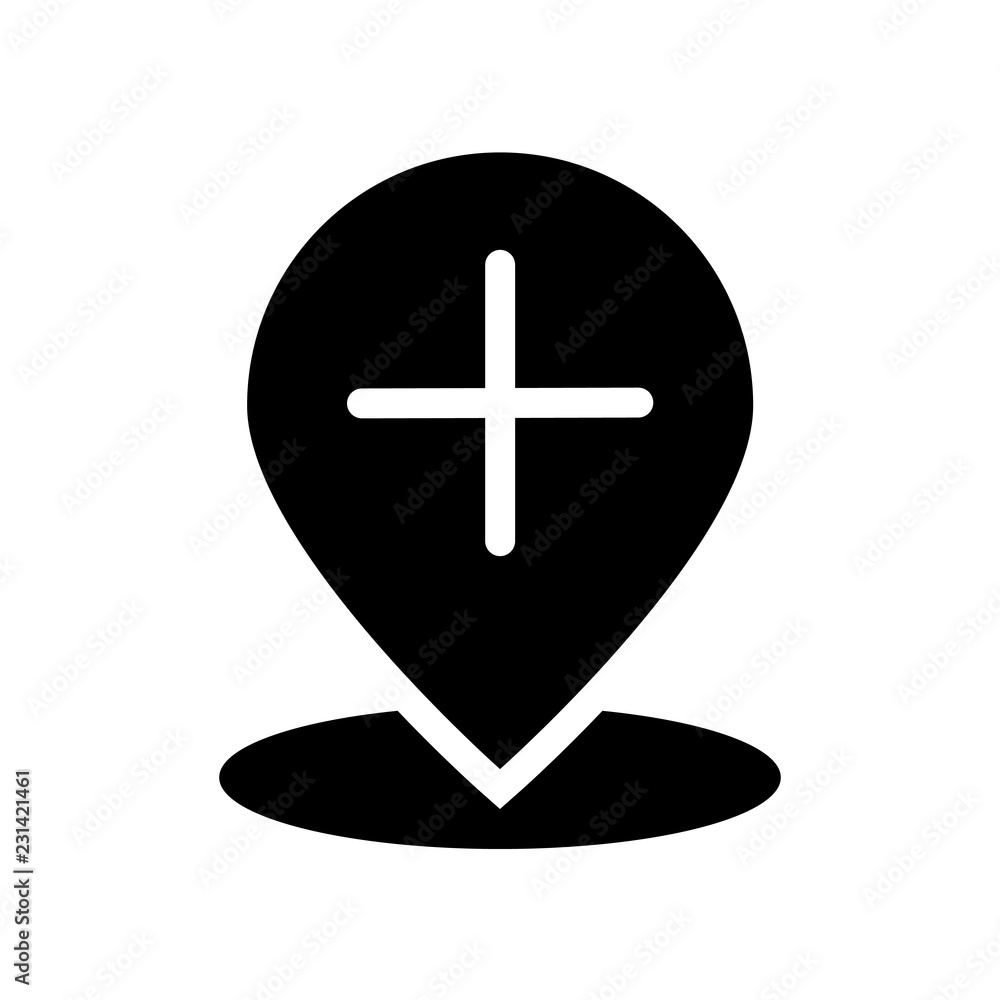 Aufkleber add location icon. trendy add location logo concept on white background from maps and locations coll