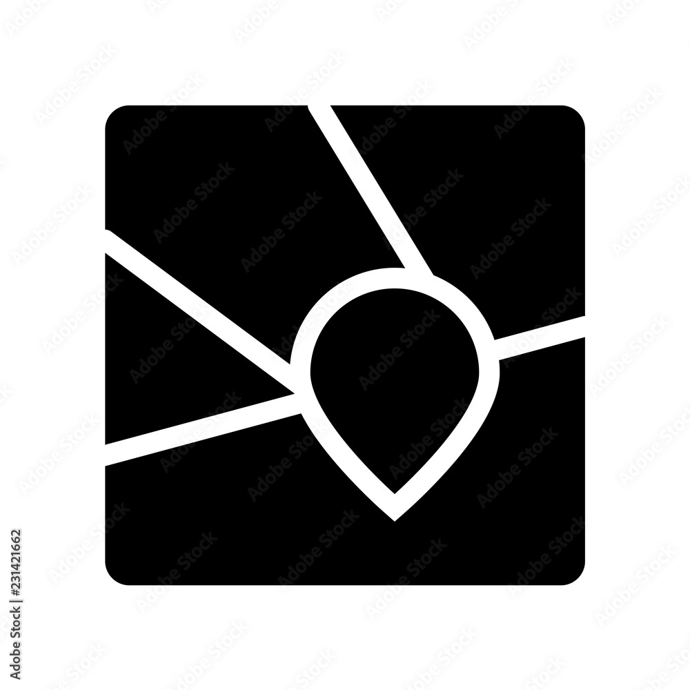 Poster geolocation icon. trendy geolocation logo concept on white background from maps and locations collec