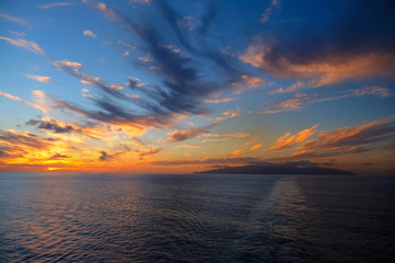 Amazing sea sunset
