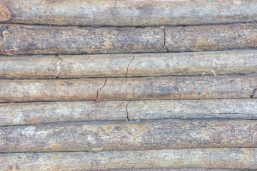 Wood Log Wall Textured Horizontal Background.