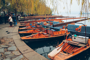 Boats in Hangzhou, China