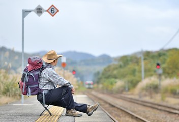 鉄道の旅・ローカル線 - obrazy, fototapety, plakaty