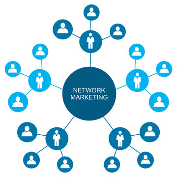 Network marketing infographic. Vector graphic illustration for advertising.