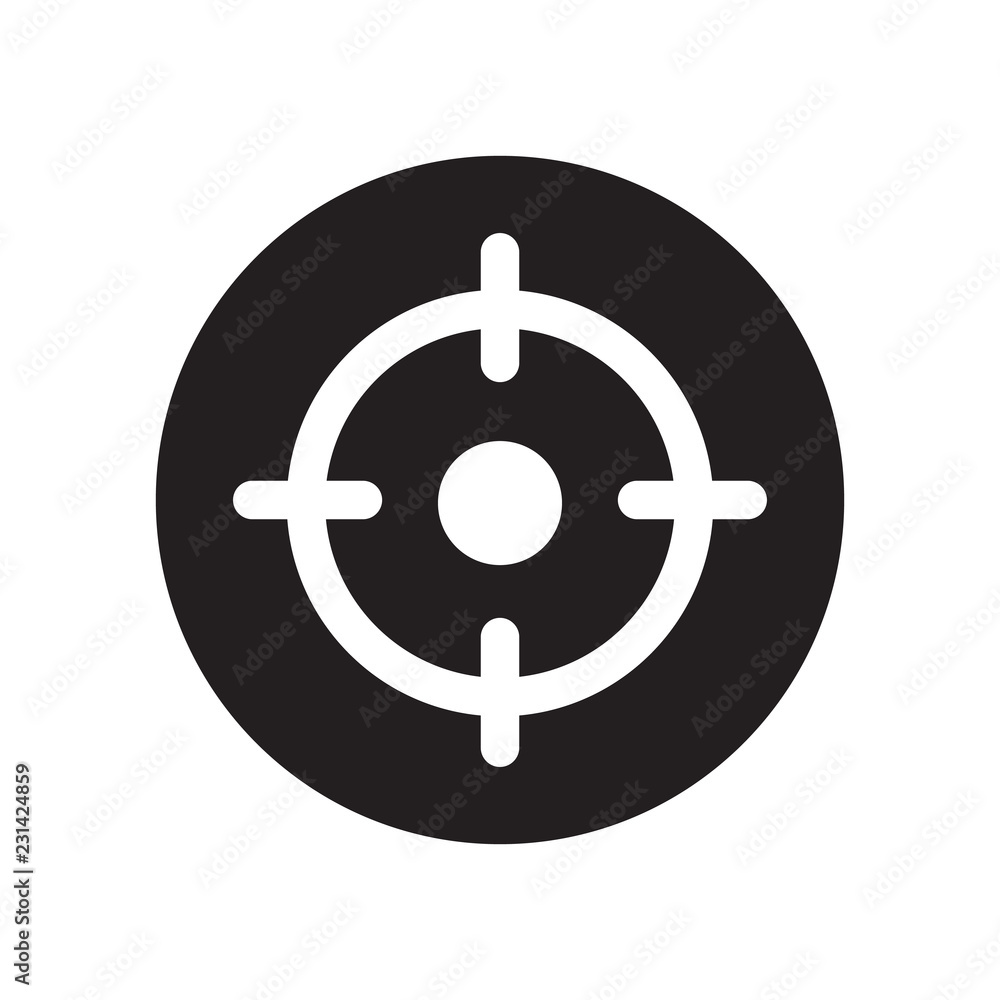 Poster objective icon. trendy objective logo concept on white background from productivity collection
