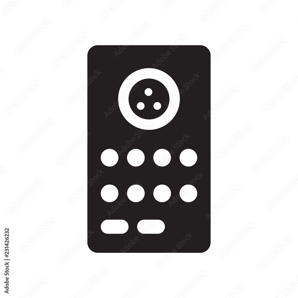 Poster intercom icon. trendy intercom logo concept on white background from smarthome collection