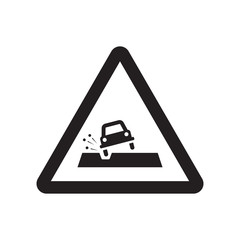 Pothole sign icon. Trendy Pothole sign logo concept on white background from Traffic Signs collection
