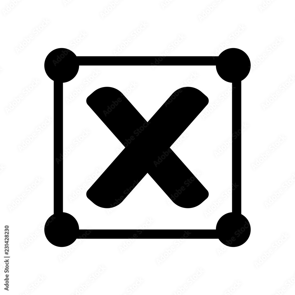 Poster close icon. trendy close logo concept on white background from user interface and web navigation col