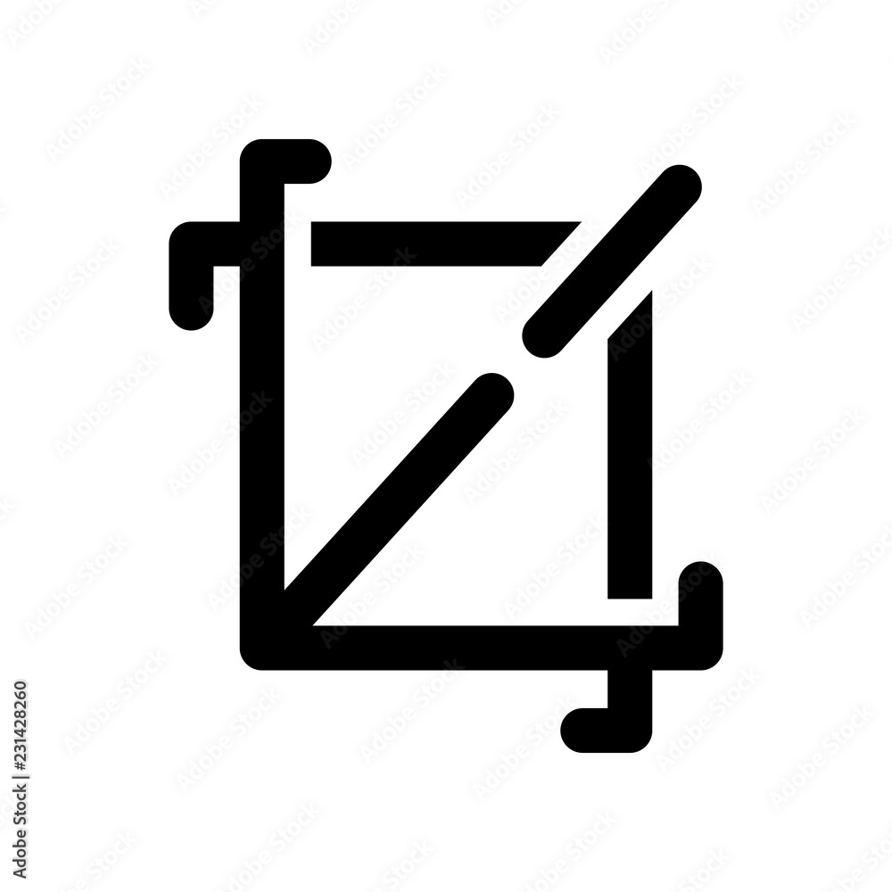 Poster crop icon. trendy crop logo concept on white background from user interface and web navigation colle