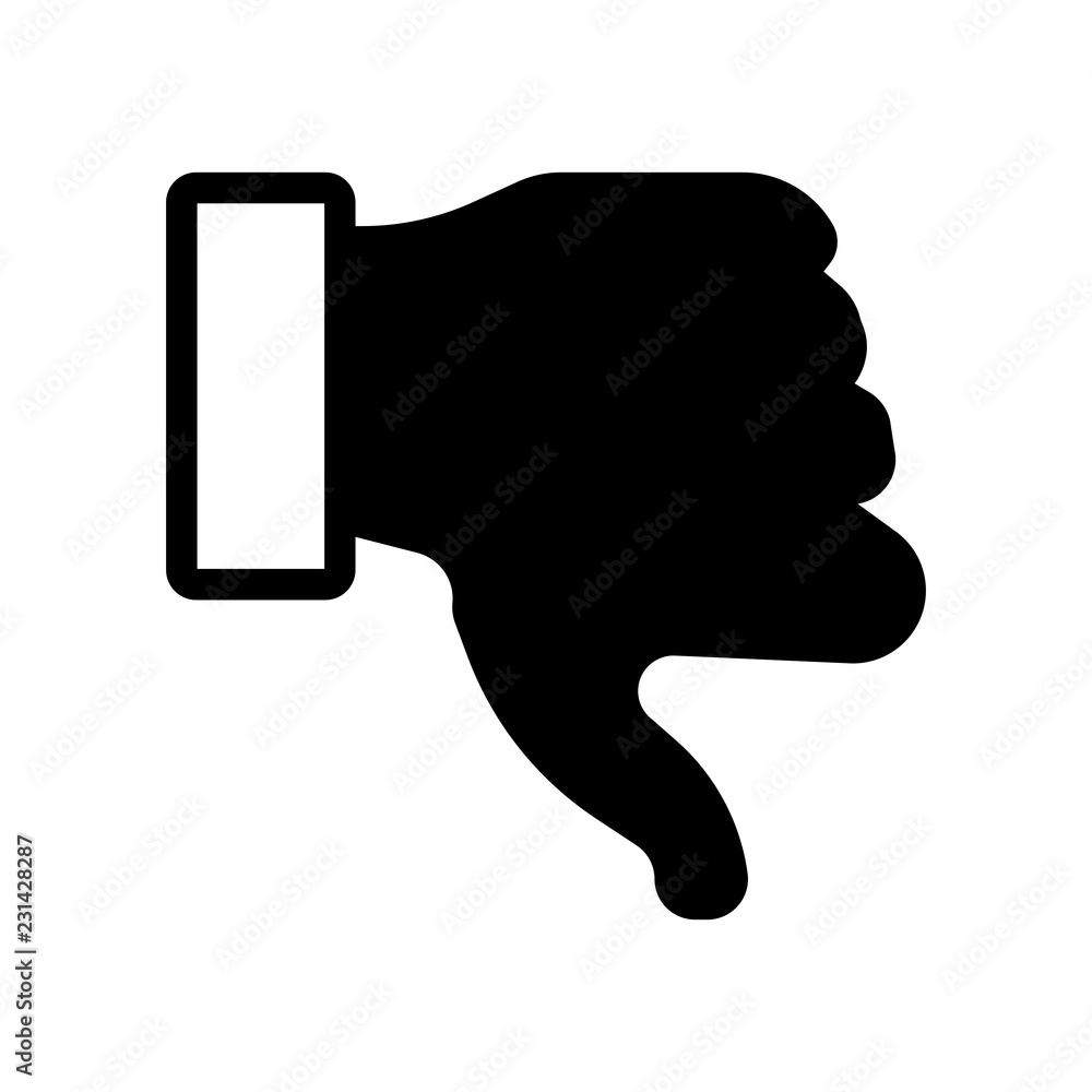 Poster dislike icon. trendy dislike logo concept on white background from user interface and web navigation