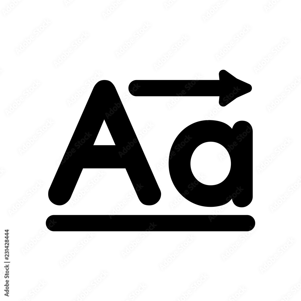 Poster lowercase icon. trendy lowercase logo concept on white background from user interface and web naviga